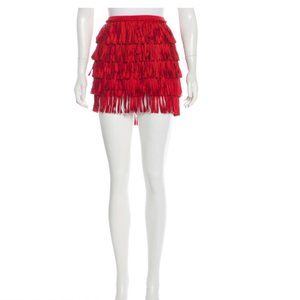 CALYPSO Silk Fringe Skirt w/ Tags